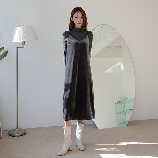 (OP-4851) Sleeveless One Piece Top Set S