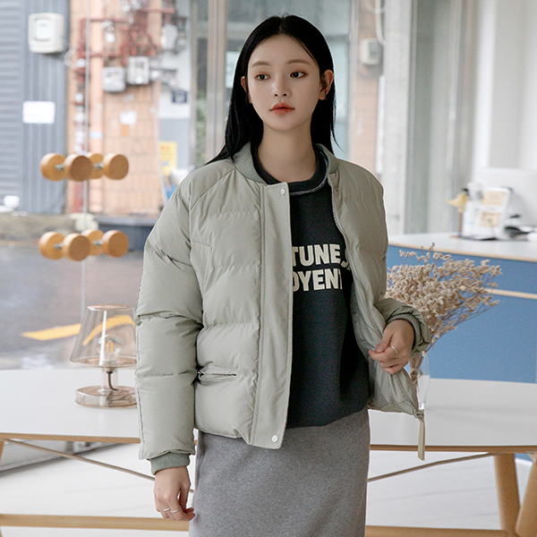 (JP-365) Casual round padded jumper