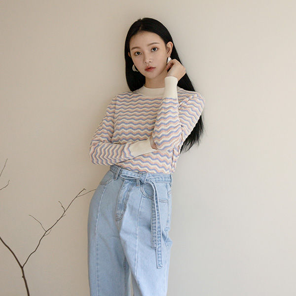 (T-5055)Volume Wave Knit