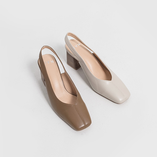 (SH-2943) Classic Strap Mid Heel