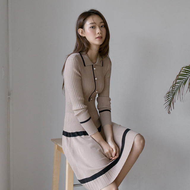 (OP-4814) Color Point Fit & A Knit One Piece