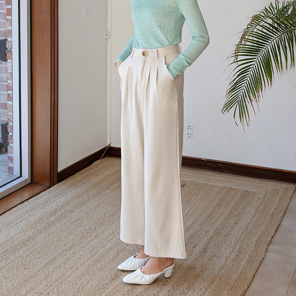 (PT-4070) Button Point Wide Pants