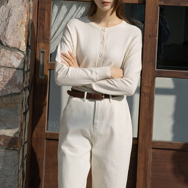 (CD-1468) Easy Round Knit Cardigan