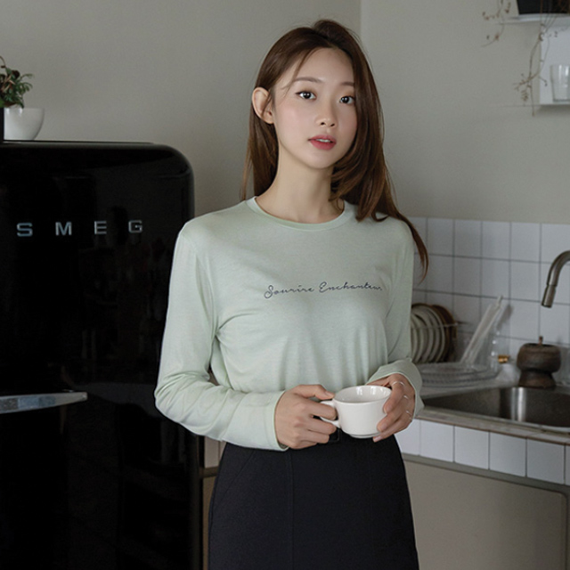 (T-5041) Slim Lettering Tee