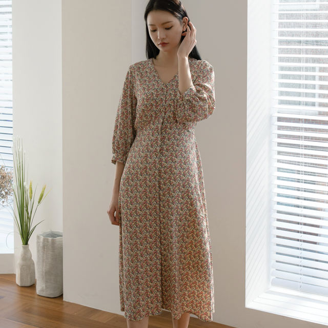 (OP-4794) Floral V-neck One-Piece