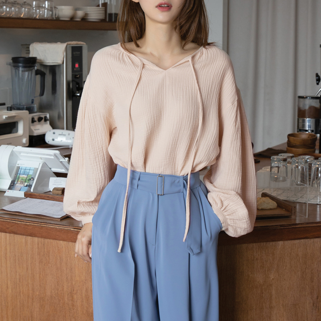 (BL-3426)Volume sleeve blouse