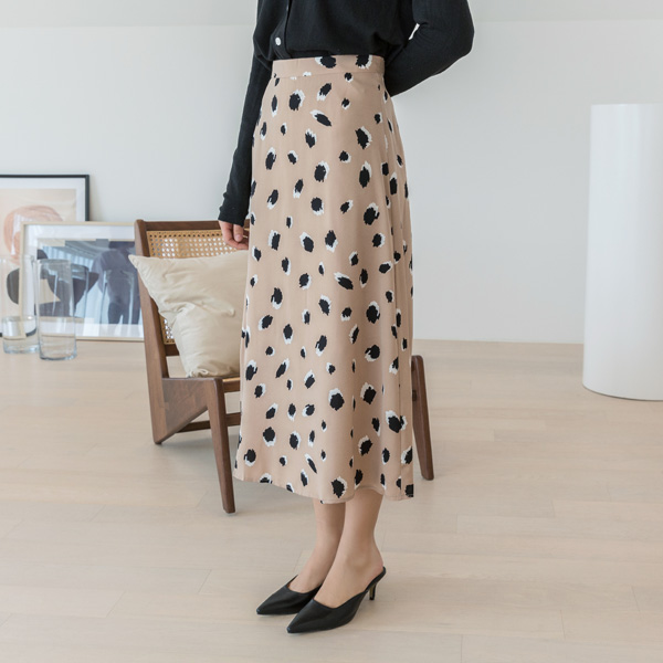 (SK-3566) Unique Dotted Flare Skirt