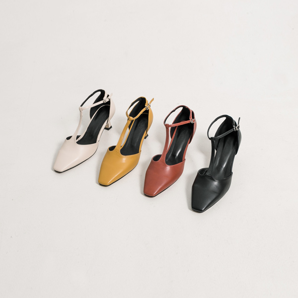 (SH-2991)T-Strap Middle Heel