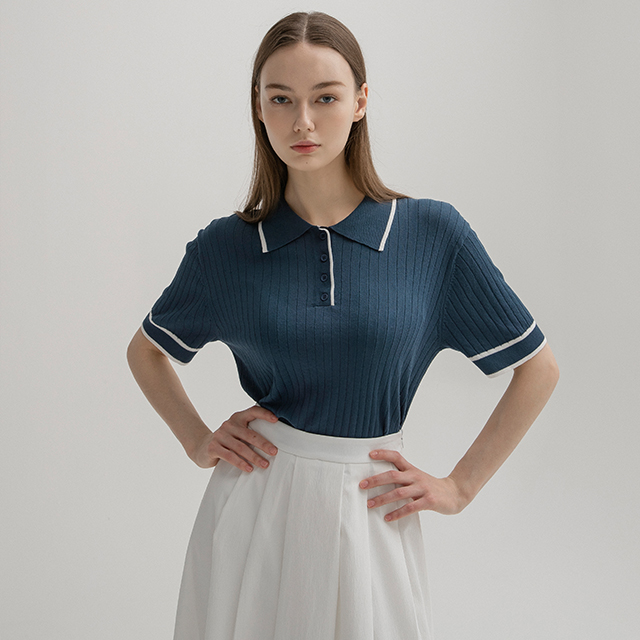 (T-5169) Crop Overfit Caraneck Knit