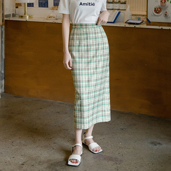 (SK-3934) Retro Check H Skirt