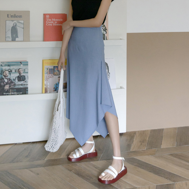 (SK-3763)Unbalanced full skirt