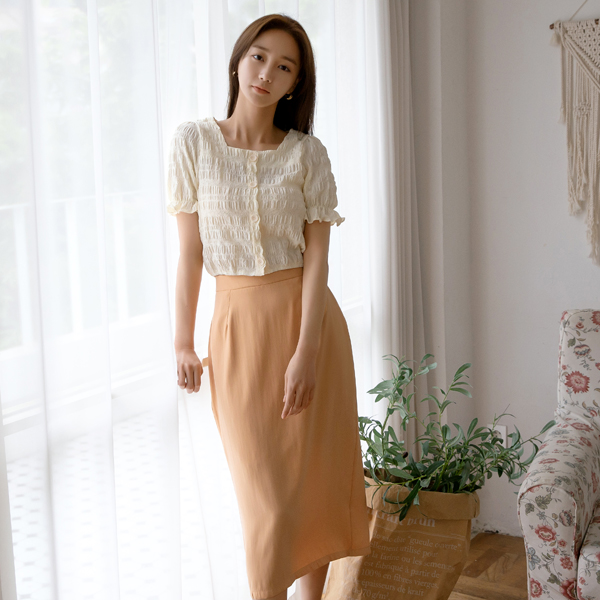 (SK-3932) Color Slim Line Skirt