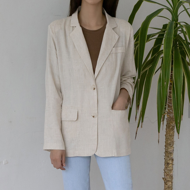 (JK-2264)Linen Cozy Light Jacket