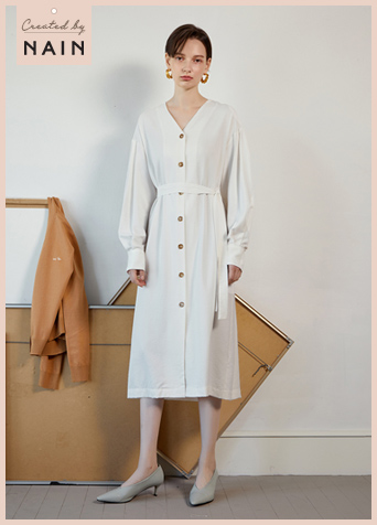 (CD-1515)N Signature CD002-V-neck embroidery point knit cardigan Korea