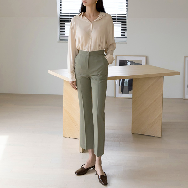 (PT-4230)Basic Set-up Banding Pants