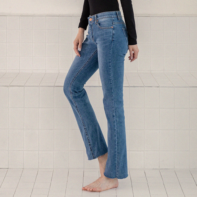 (N-PT-4369)EDEW B002 Semi Bootcut Denim Pants