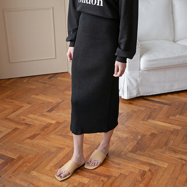(SK-4067) Simple banding knit skirt