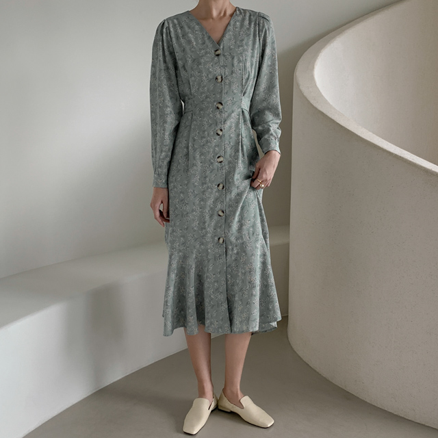 (OP-5172)Floral Belted One Piece