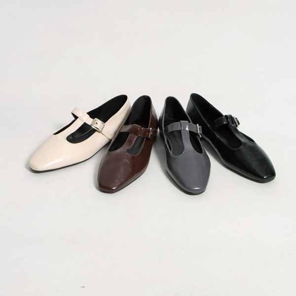 (SH-3153)T-Strap Flat Shoes