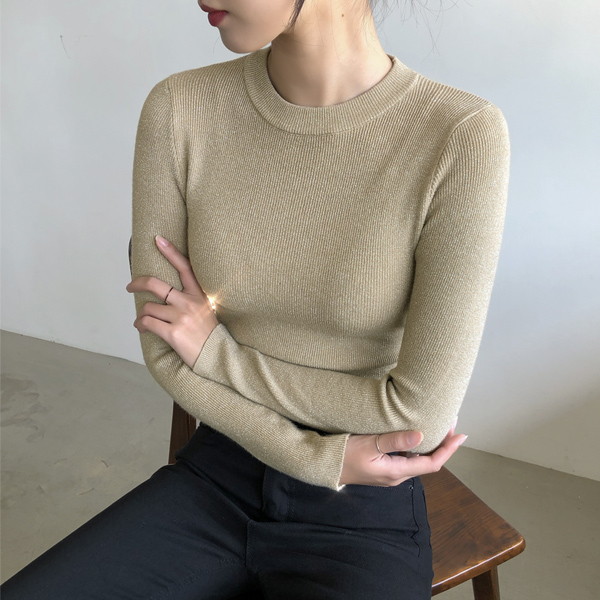 (T-5526) Metal Pointed Knit