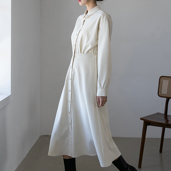 (OP-5230) Twill peach fleece shirt one-piece