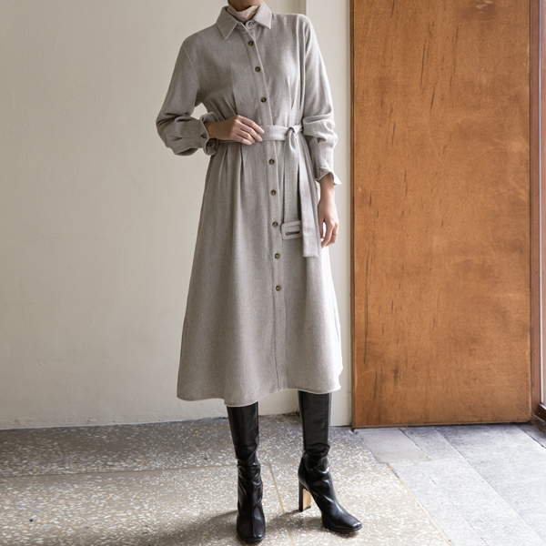 (OP-5227) Checked Shirt One Piece S