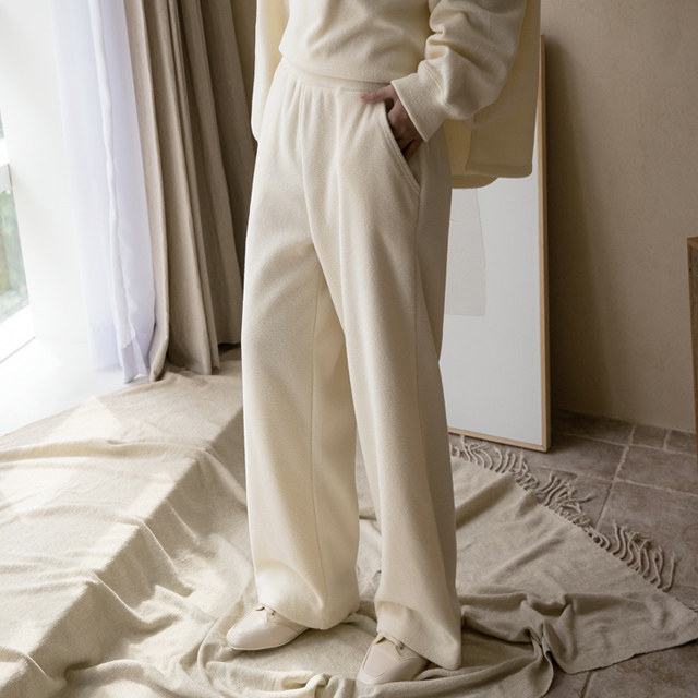 (N-PT-4475) N-Effect Set-up Fleece Wide Pants