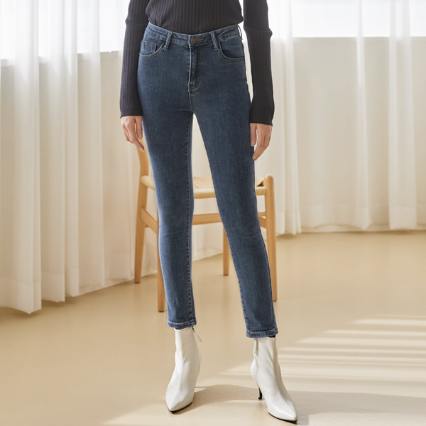 (PT-4503)Slim Skinny Fleece Denim Pants