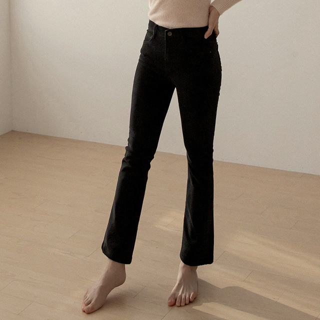 (N-PT-4553)EDEW B001 Bootcut Winter Fleece Pants