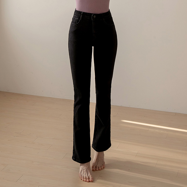 (N-PT-4567)EDEW B006 Bootcut Winter Fleece Denim Pants