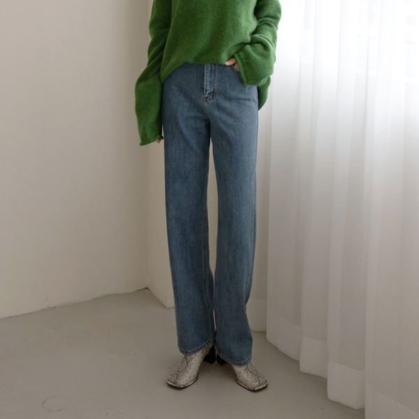 (PT-4657) Wide Straight Denim Pants