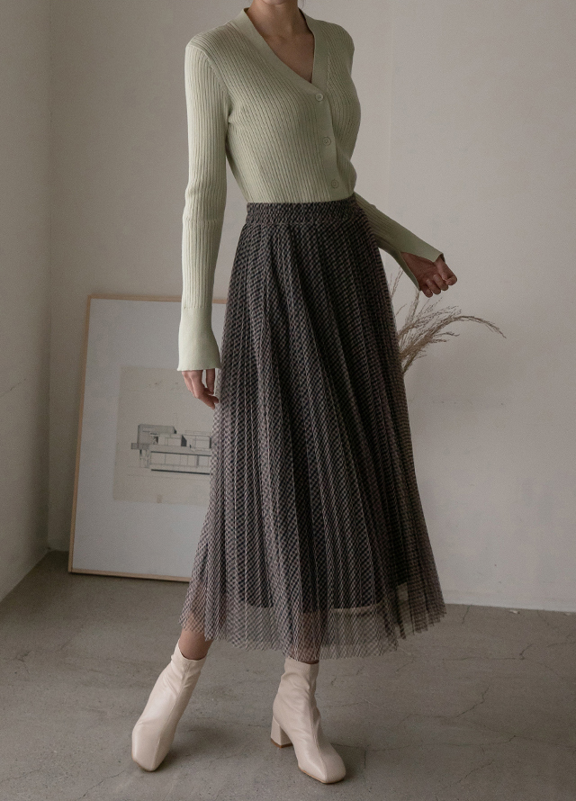 (CD-1514)N Signature CD001-V-Neck Golji Knit Cardigan Korea