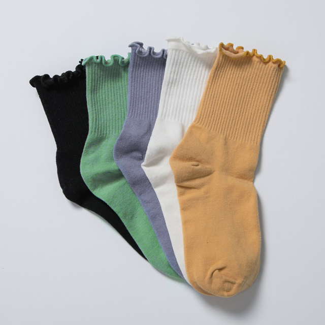 (SC-0007) Frill Point Cotton Socks