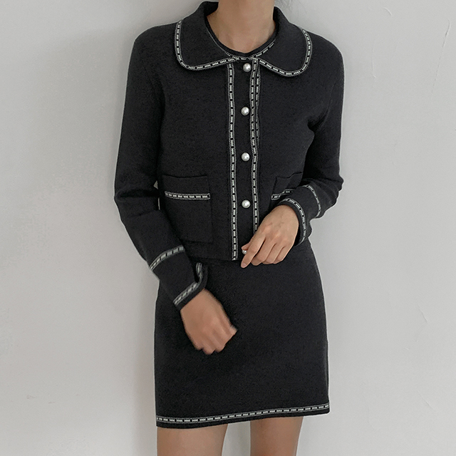 (CD-1636)Setup Stitch Cara Knit Cardigan