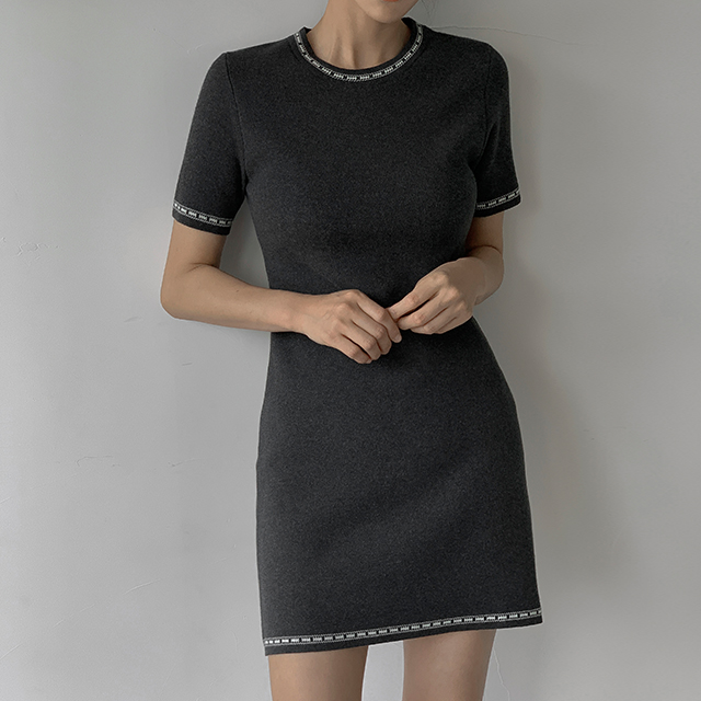 (OP-5407)Setup Stitch Slim Fit Knit One Piece