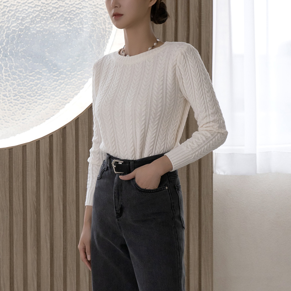 (T-5892) Feminine Pattern Knit