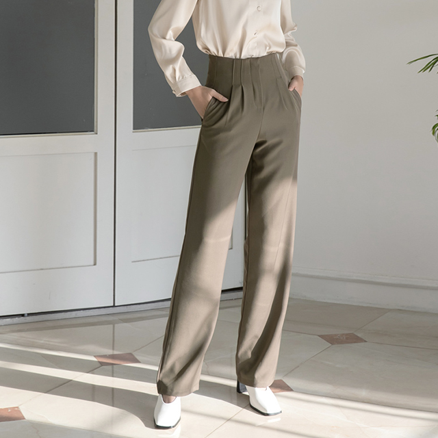 (PT-4629) Modern Pintuck Wide Pants