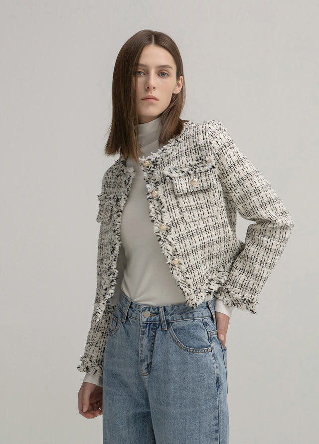 (PT-3883) Inside Slit Wide Denim Pants Korea