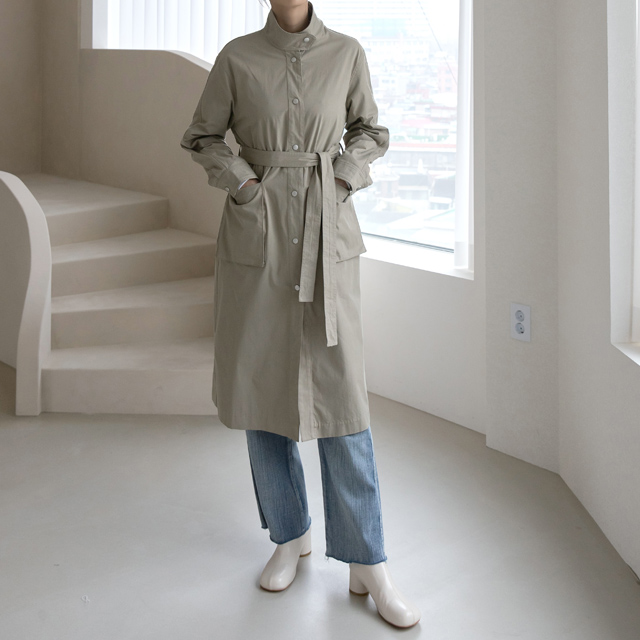 (CT-1329) Casual String Night Trench S