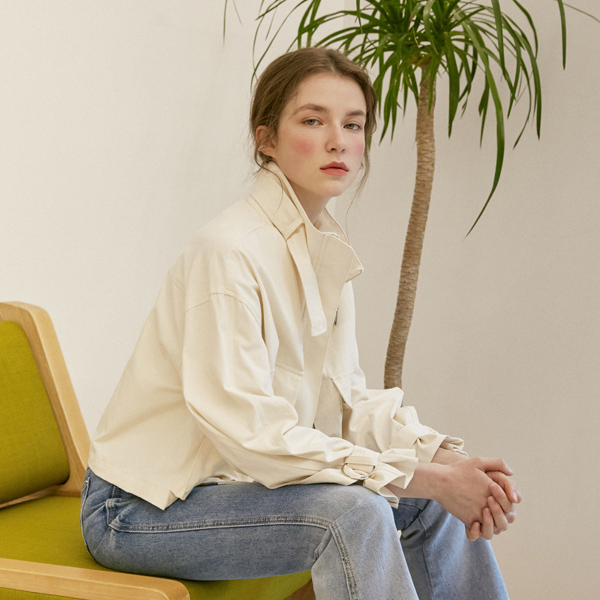 (JK-2333) Big Pocket Casual Crop Jacket S