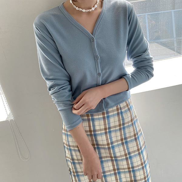 (N-CD-1748) Simple Basic Jersey Cardigan