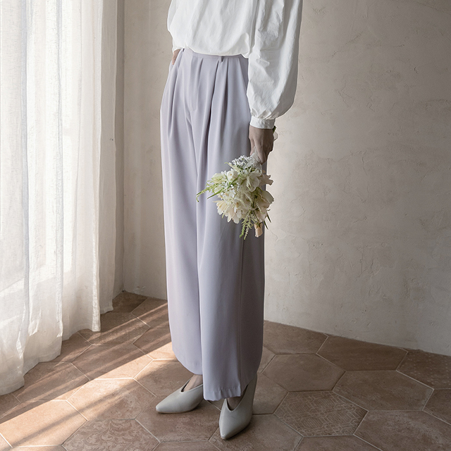 (PT-4627) Light Pintuck Wide Pants