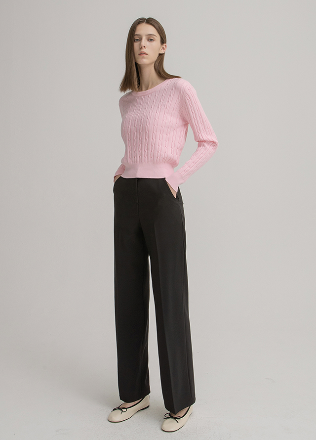 (ZT-6584) Daily Cable Pattern Knit Korea