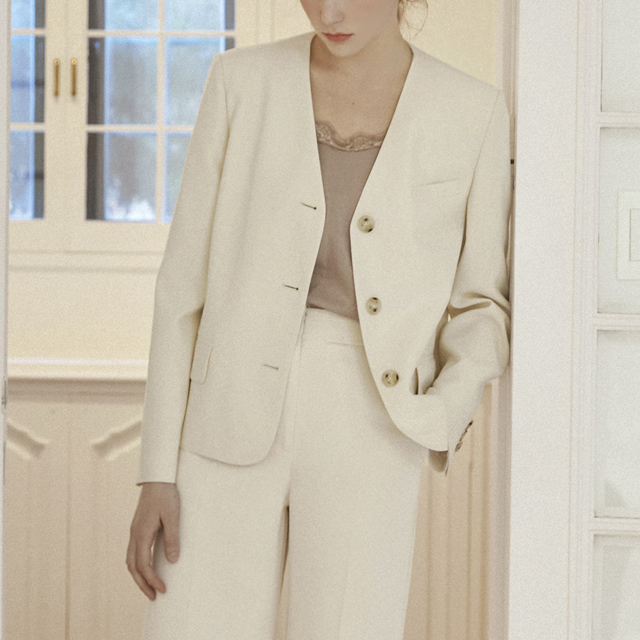 (JK-2328)Setup No Collar Jacket