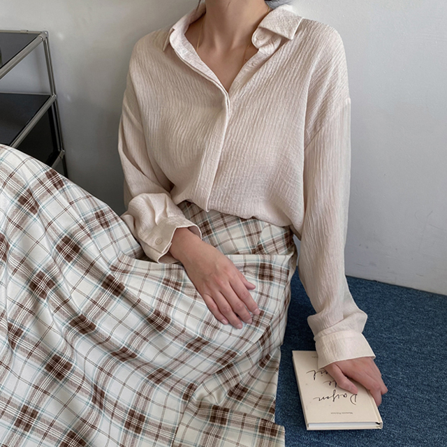 (BL-3709) Overfit Yoru Shirt Blouse