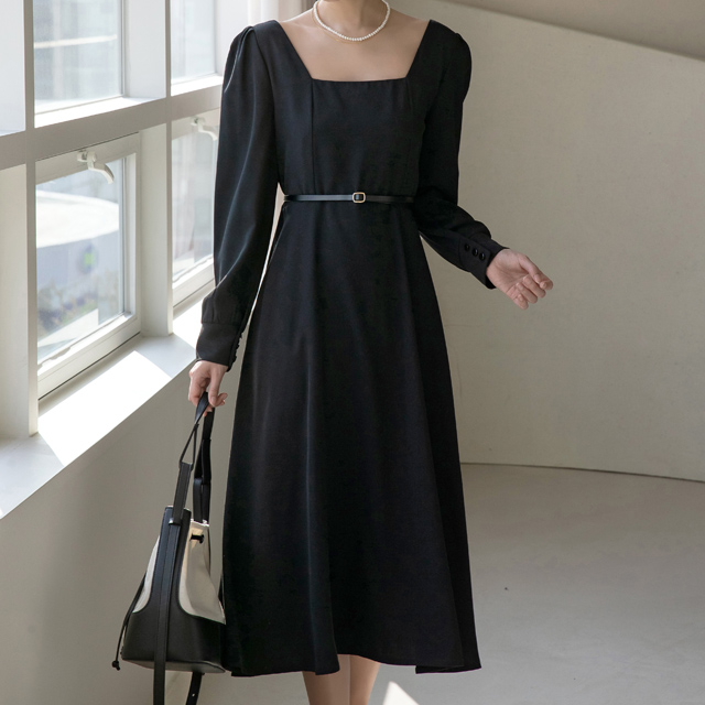 (OP-5585) Romantic Square Neck One Piece