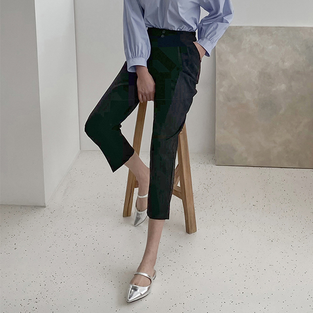 (PT-4691) Modern Two Button Back Banding Pants