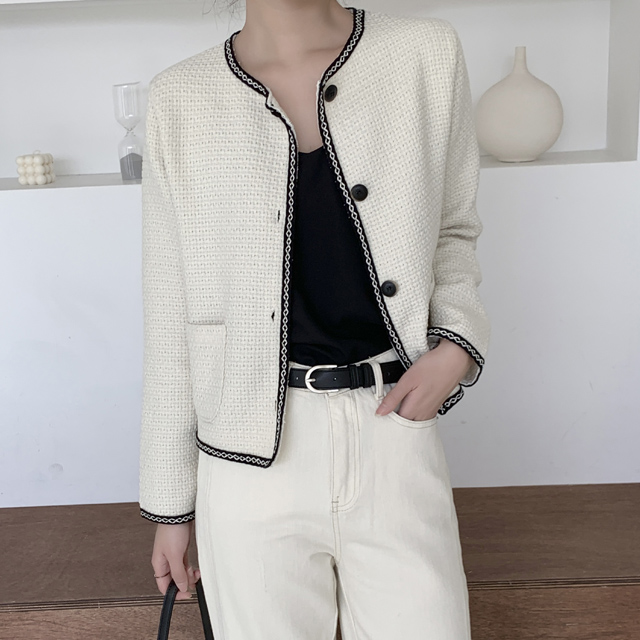 (JK-2483) Wool Spring Jacquard Jacket