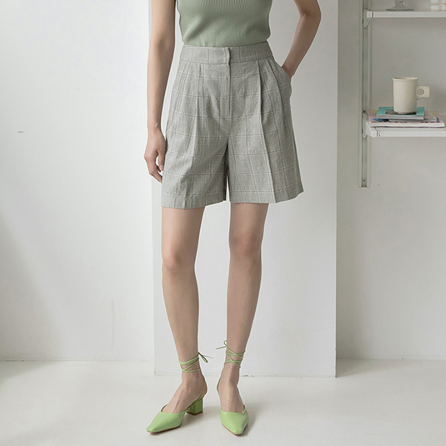 (PT-4602) Checked Set-up 5-Piece Pants