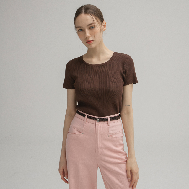 (T-6032) Daily Wide Neck Knit